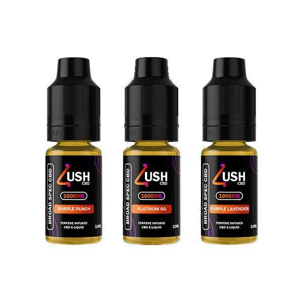 Lush CBD 1000mg Terpene Infused Broad Spectrum CBD E-liquid 10ml (70PG/30VG) - remedykartelcbd1stop