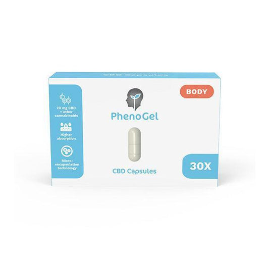 PhenoGel Body 600mg CBD Capsules - 30 Caps - remedykartelcbd1stop