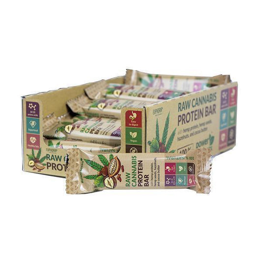 Euphoria Raw Cannabis Protein Bar - Cocoa Flavour - remedykartelcbd1stop