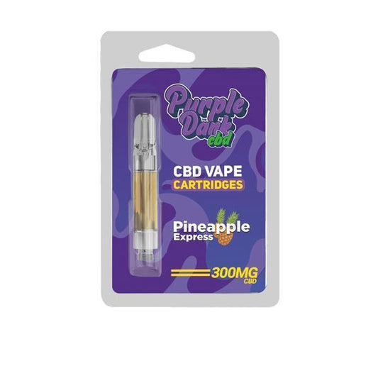 Purple Dabz CBD Vape Cartridges 300 & 600 MG - Pineapple Express - remedykartelcbd1stop