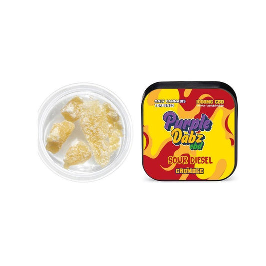 Purple Dabz by Purple Dank 1000mg CBD Crumble - Sour Diesel - remedykartelcbd1stop