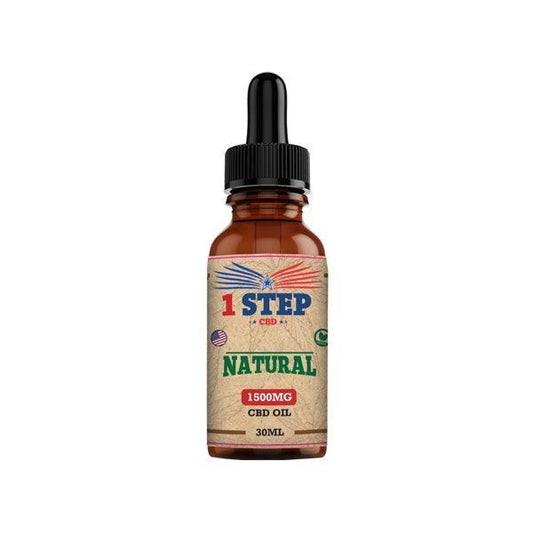 1 Step CBD 1500mg Natural Oil 30ml (BUY 1 GET 1 FREE) - remedykartelcbd1stop