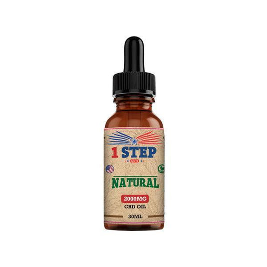1 Step CBD 2000mg Natural Oil 30ml (BUY 1 GET 1 FREE) - remedykartelcbd1stop