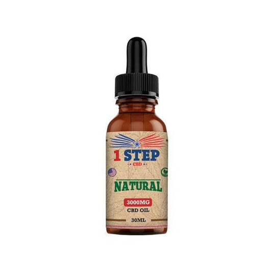 1 Step CBD 3000mg Natural Oil 30ml (BUY 1 GET 1 FREE) - remedykartelcbd1stop