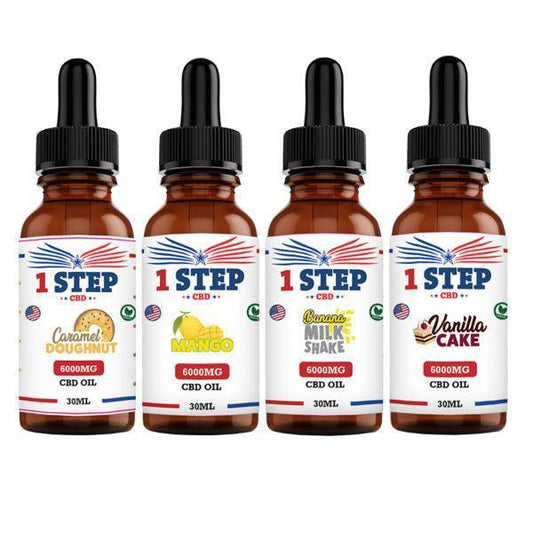 1 Step CBD 6000mg CBD Flavoured Oil 30ml (BUY 1 GET 1 FREE) - remedykartelcbd1stop