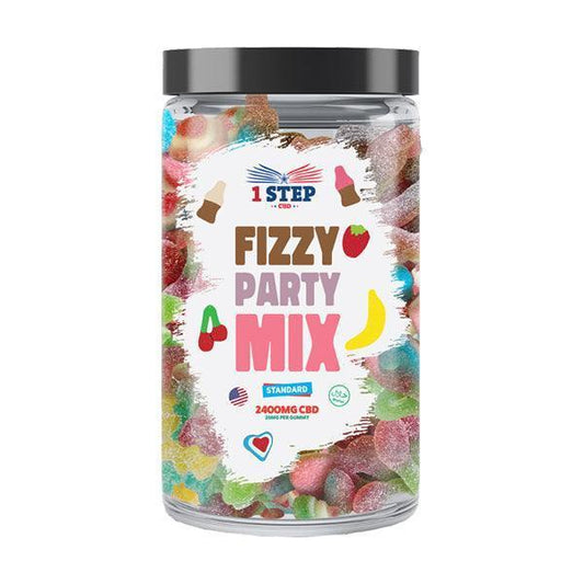 1 Step CBD Standard CBD Fizzy Party Mix Gummies 2400mg (800g) (BUY 1 GET 1 FREE) - remedykartelcbd1stop