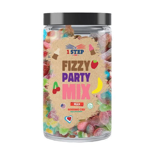 1 Step CBD Max CBD Fizzy Party Mix Gummies 4000mg (800g) (BUY 1 GET 1 FREE) - remedykartelcbd1stop