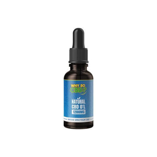 Why So CBD? 1200mg Broad Spectrum CBD Natural Oil - 30ml - remedykartelcbd1stop