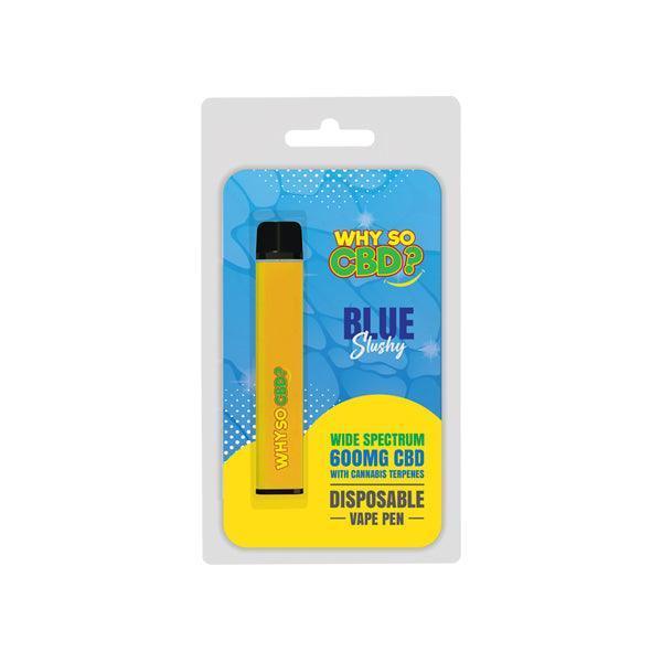 Why So CBD? 600mg Wide Spectrum CBD Disposable Vape Pen - 12 Flavours - remedykartelcbd1stop