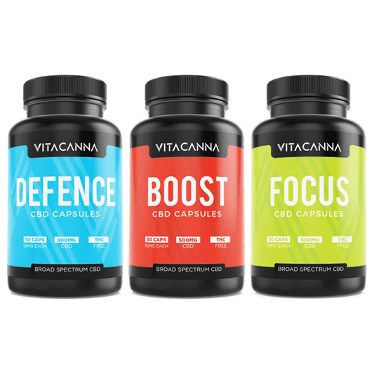 Vita Canna 500mg Broad Spectrum CBD Vegan Capsules - 50 Caps - remedykartelcbd1stop