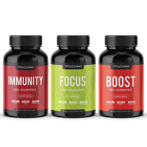Vita Canna Broad Spectrum 1500mg CBD Vegan Gummy Bears - remedykartelcbd1stop