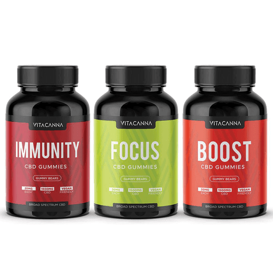 Vita Canna Broad Spectrum 1500mg CBD Vegan Gummy Bears - remedykartelcbd1stop