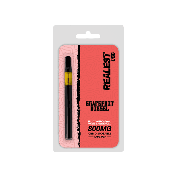 Realest CBD 800mg Flowform Wide Spectrum CBD Disposable Vape Pen 170 Puffs (BUY 1 GET 1 FREE) - remedykartelcbd1stop