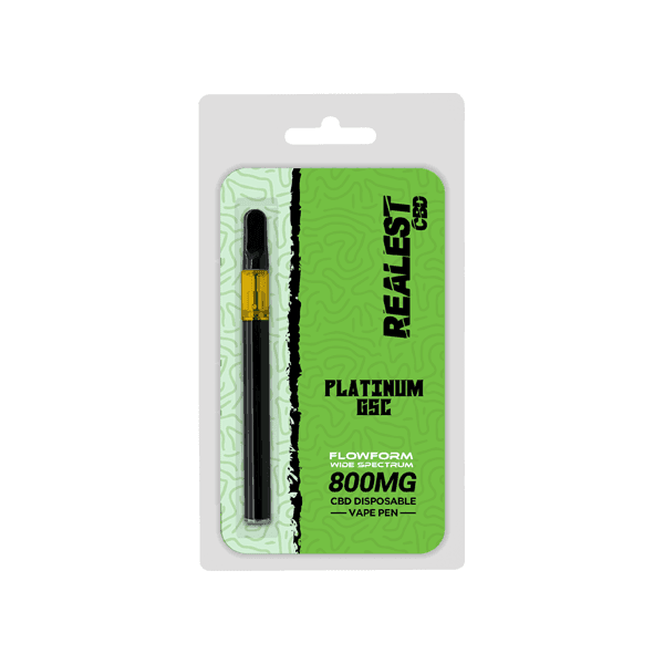 Realest CBD 800mg Flowform Wide Spectrum CBD Disposable Vape Pen 170 Puffs (BUY 1 GET 1 FREE) - remedykartelcbd1stop