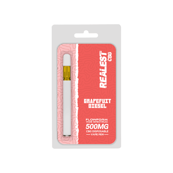 Realest CBG 500mg Flowform Wide Spectrum CBG Disposable Vape Pen 170 Puffs (BUY 1 GET 1 FREE) - remedykartelcbd1stop