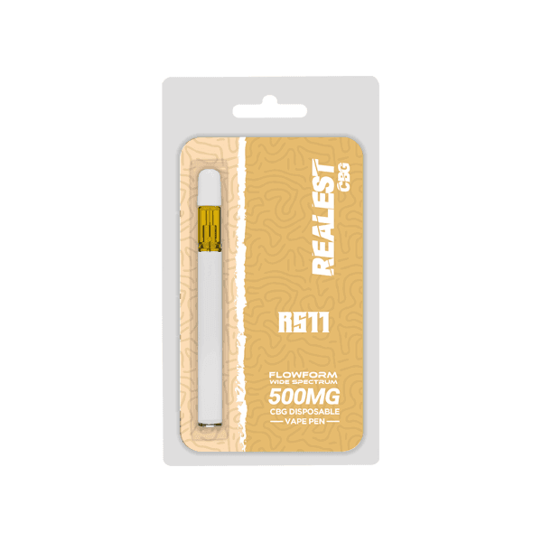 Realest CBG 500mg Flowform Wide Spectrum CBG Disposable Vape Pen 170 Puffs (BUY 1 GET 1 FREE) - remedykartelcbd1stop