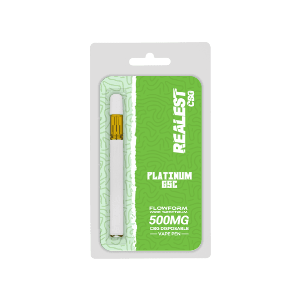 Realest CBG 500mg Flowform Wide Spectrum CBG Disposable Vape Pen 170 Puffs (BUY 1 GET 1 FREE) - remedykartelcbd1stop